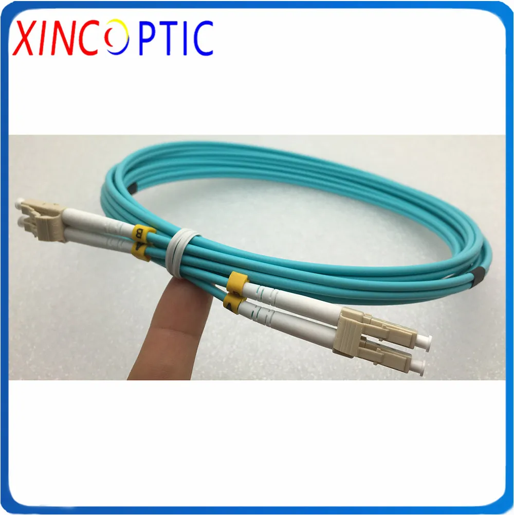 

LC/UPC-LC/FC/SC/STUPC Mulit Mode OM3-150 50/125 Duplex 3.0mm,50M,PVC Aqua Jacket,OM3 MM Duplex Fiber Optical Patch Cord