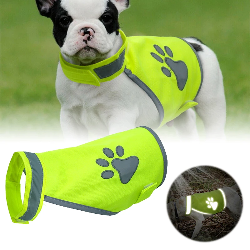 Reflective Dog Vest Clothes High Visibility Breathable Jacket Small Large Dogs Safety Vests Harness For Outdoor Hiking Walking