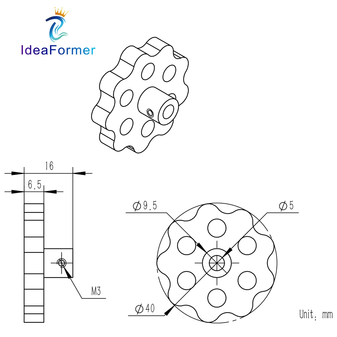 3D Printer Parts EndER3 CR-10 Extruder Knob Hand Screw Nut E axis motor metal handwheel For Creality 3D Printer Ender 3 V2 CR-10