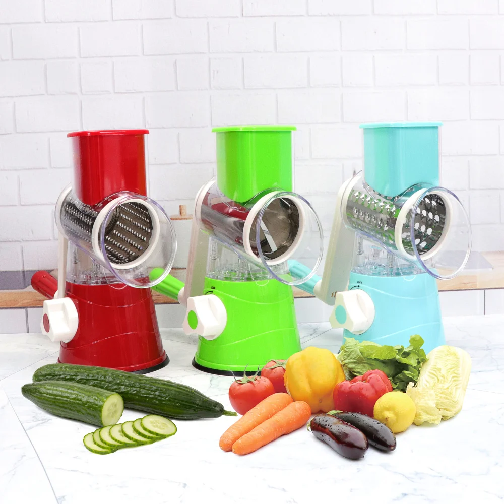 

Manual Drum-Type Rotating Vegetable Shredder Slicer Multifunctional Round Potato Cheese Grater Cutter Kitchen Gadgets Tools