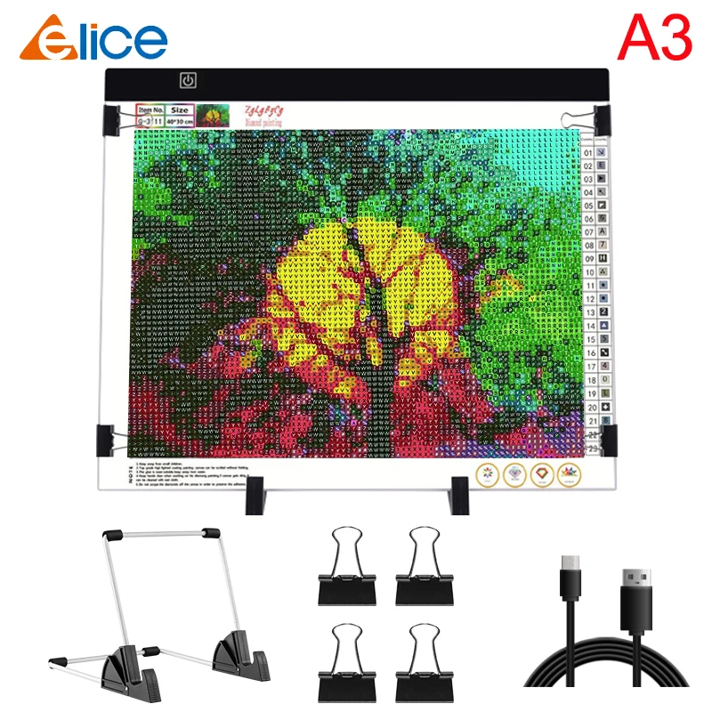 A3 USB LED Light Pad Artcraft Tracing Light Box Copy Board Digital Tablet Painting Writing Drawing Tablet Diamond Painting board