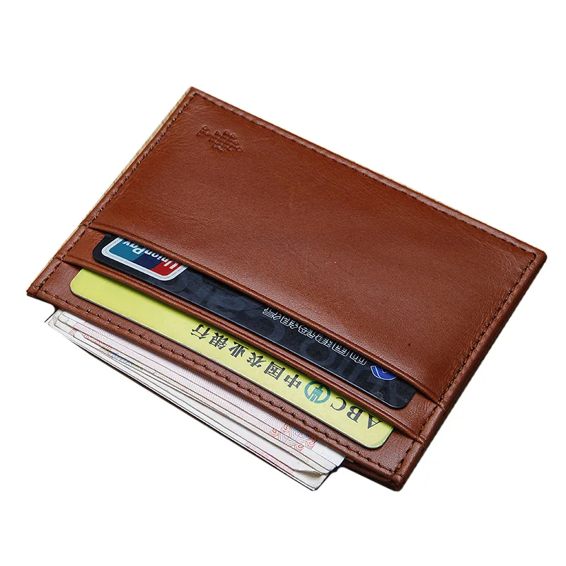 LANSPACE genuine leather card holder  casual card id holders famous brand coin purses holders