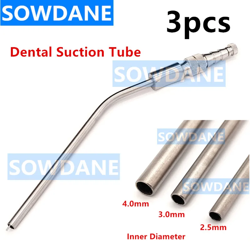 

3pcs Dental Aspirator Ferguson Frazier Suction Tube Aspirator Suction Dental Suction Tube Surgical Laboratory Tube 2.5mm/3mm/4mm