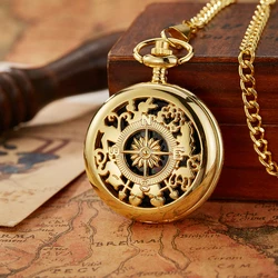 Mountain Climbing Compass Hollow Design Light Weight with Chain Easy to carry Golden Silver Fashion Retro компас bússola