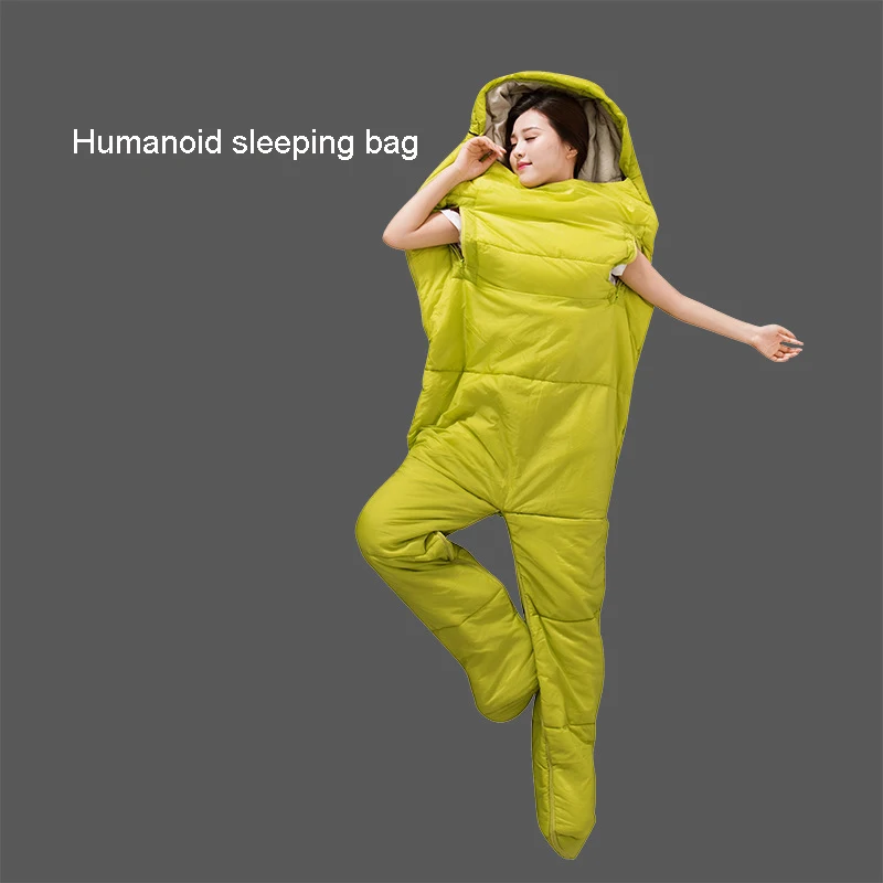 

Humanoid Sleeping Bag Outdoor Indoor Summer Thin Section Men Lady Warm Camping Trip Travel Holiday Hotel Sleeping Bag DownCotton