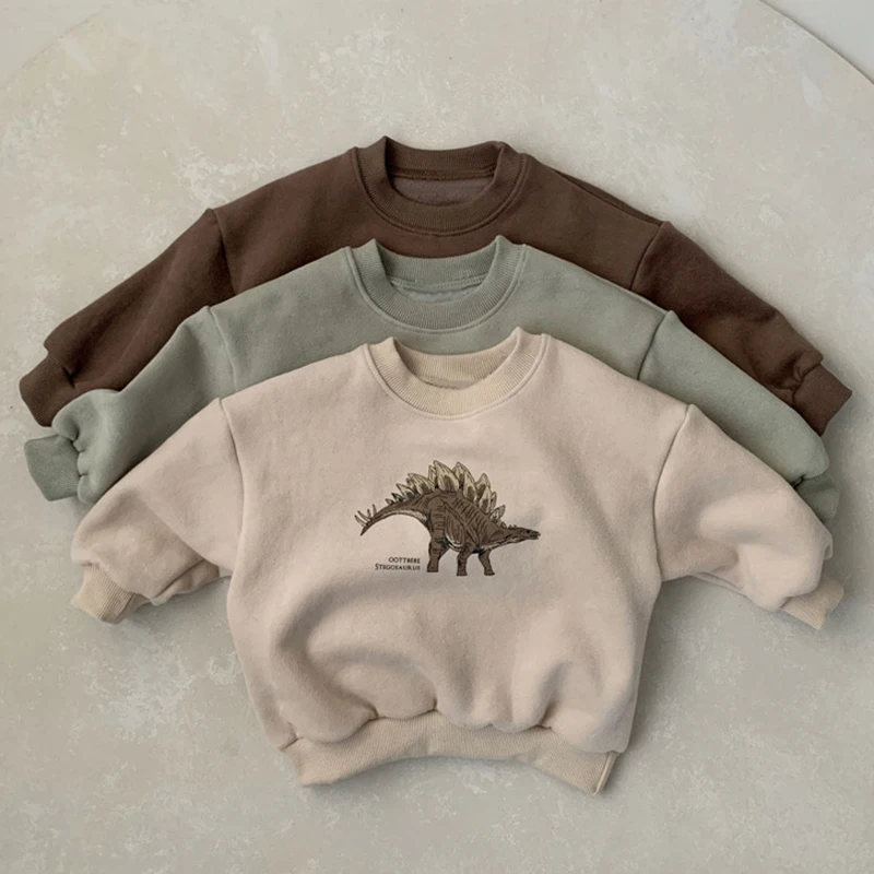 1-6Y Kid Dinosaur Pullover Infant Korean Winter New Top Baby Lovely Dinosaur Plush Comfortable Pullover Kids Clothes Boy Sweater