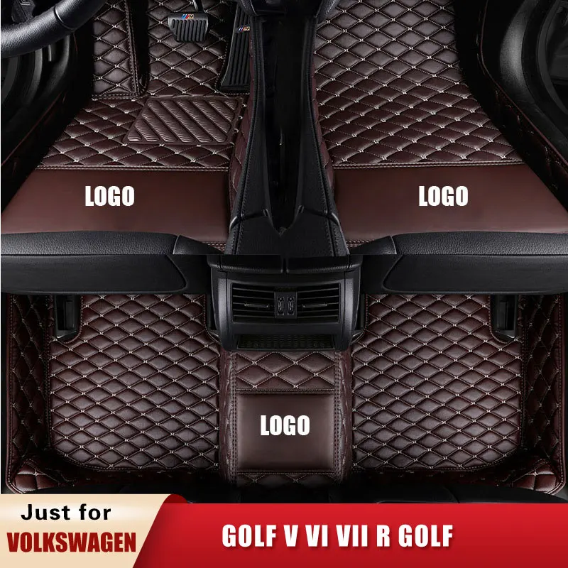 Car Floor Pads for Vw Golf 5 6 7 Van Variant VII GTI R Golf Variant Convertible Tour Plus Alltrack Sportsvan Sportwagen car mats