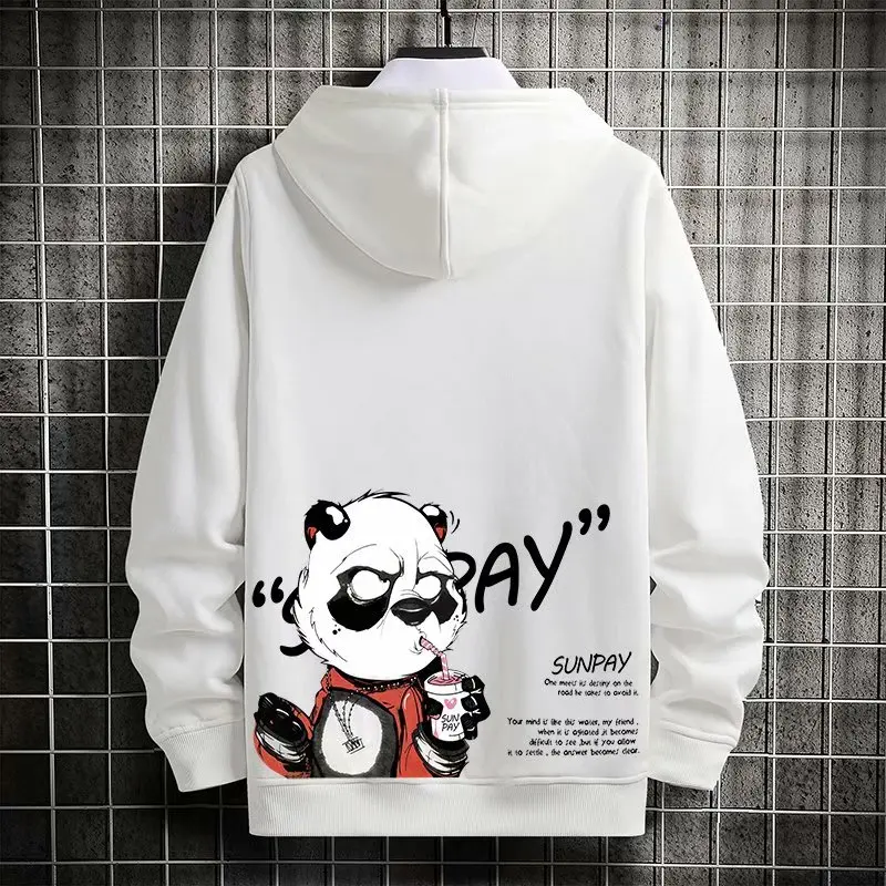 2020 Fashion Men's Hoodies Spring Autumn England Style Streetwear Print Cartoons Sweatshirt Male Casual Men Clothing Hoodie Men