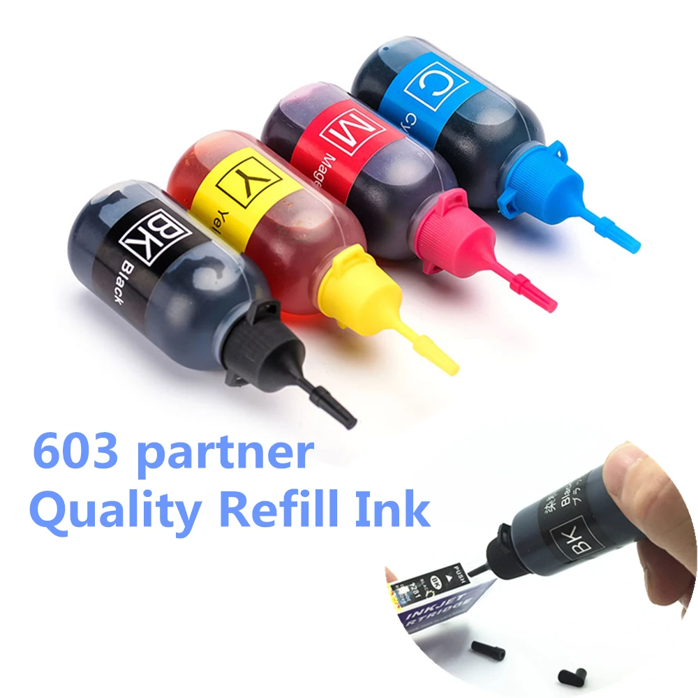 Kit de recarga de tinta para epson 603xl 603, Cartucho recargable con chip arc para epson XP-2100/XP-2105/XP-3100/XP-3105/XP-4100/XP-4105