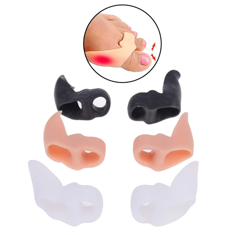 2PCS Hallux Valgus Pro Foot Toes Separator Gel Toe Bunion Corrector Shield Orthopedic Braces Correct Orthotics Bone Toe Pillow