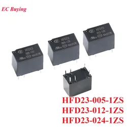 1Pc-5Pcs HFD23 Mini Relays HFD23-005-1ZS 012-1ZS 024-1ZS DC 24V 12V 5V 6Pin Ultra Small Highly Sensitive Power Relais Rele