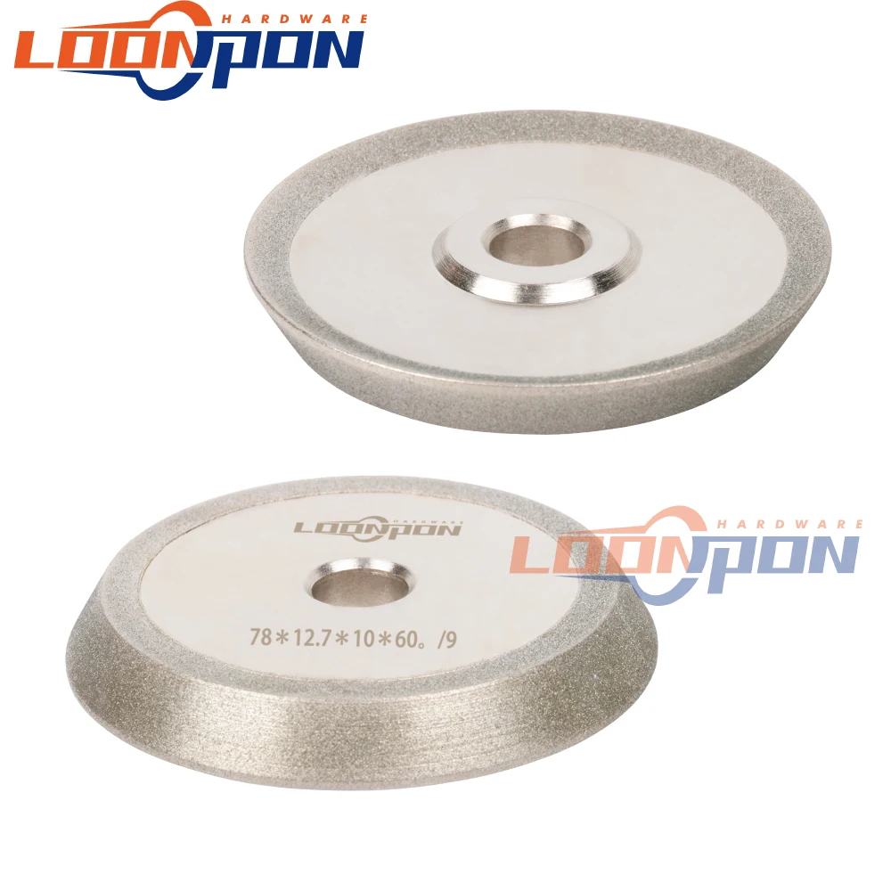 

78mm Diamond Grinding Wheel Dish Grinder Circle Sharpener Disc for Carbide Metal Tungsten Steel Milling Cutter Tool 200Grit