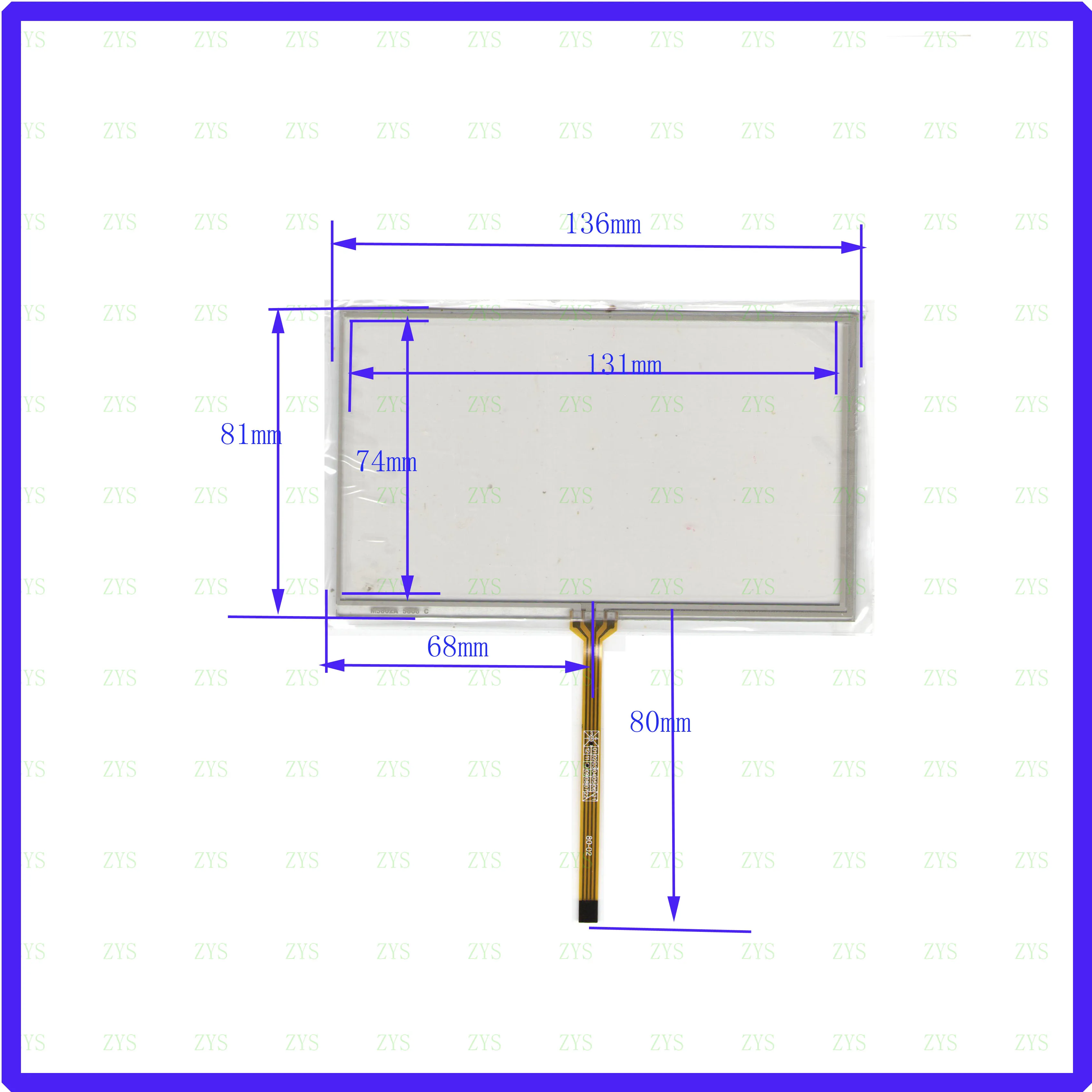 ZhiYuSun 10PCS/LOT  136*81mm compatible 6inch Touch Screen glass  resistive    TOUCH SCREEN this is compatible 136*81