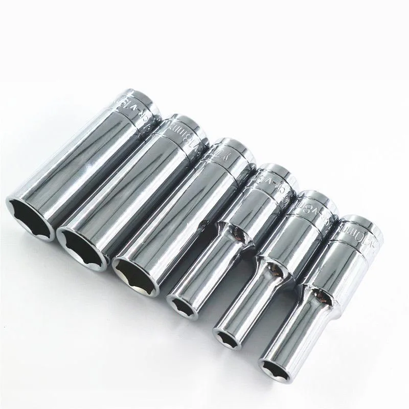 1pcs 1/2\' Drive 8-32mm Hex Deep Socket Wrench Head 6 Point 78mm Long Sleeve for Ratchet Wrench Auto Repair Hand Tool Nut Removal