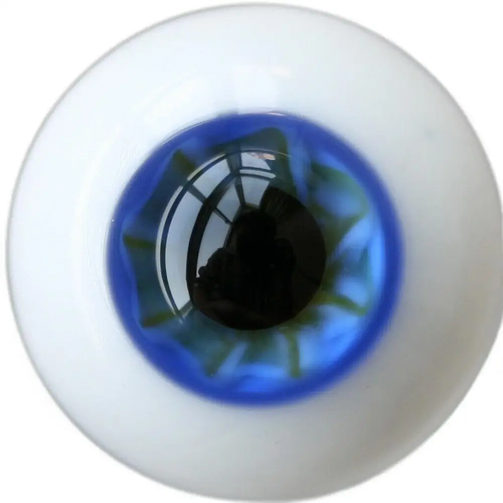 [wamami] 6mm 8mm 10mm 12mm 14mm 16mm 18mm 20mm 22mm 24mm Blue Glass Eyes Eyeball BJD Doll Dollfie Reborn Making Crafts