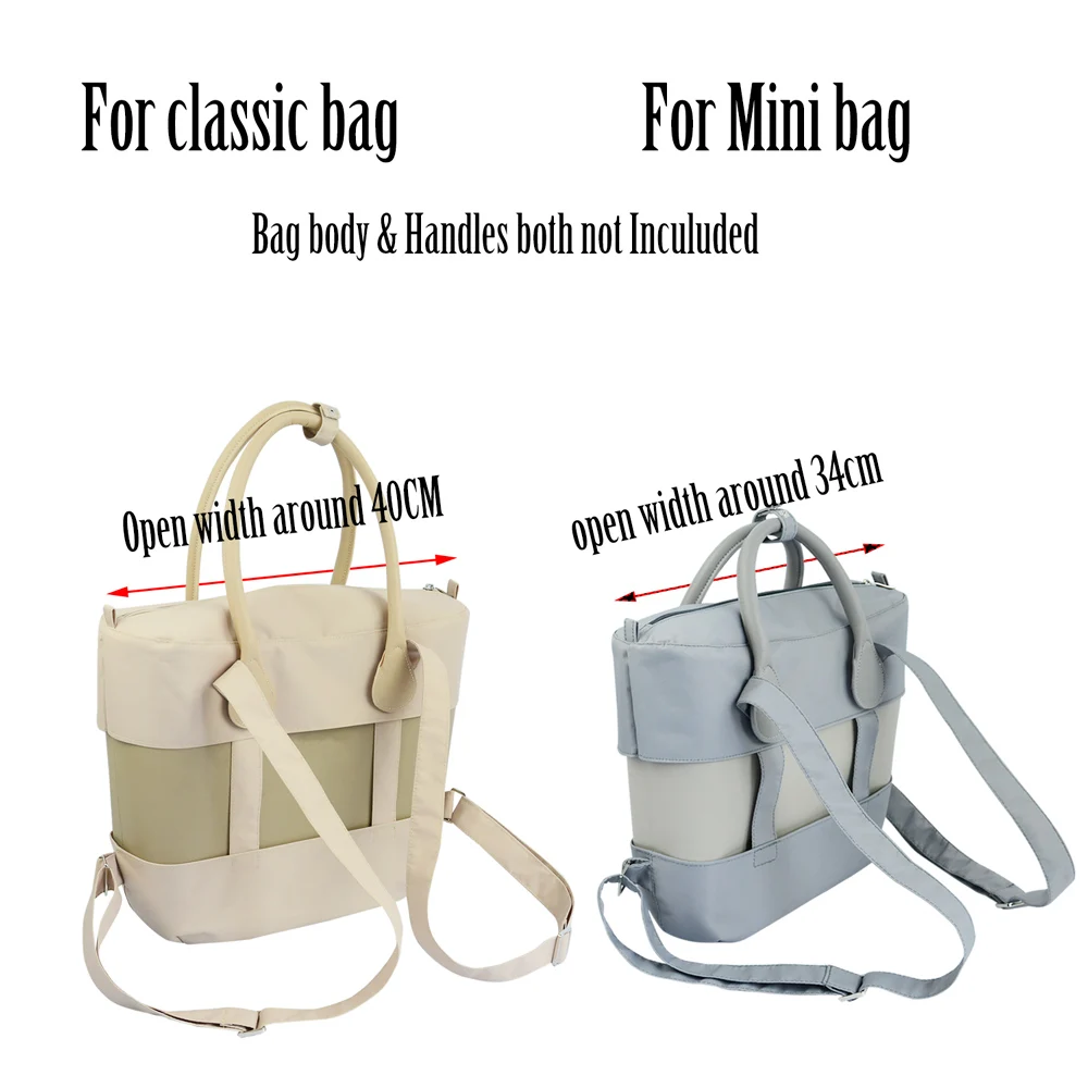 2022 New Arrival Strap Belt Microfiber Fabric Backpack Kit with Zipper Trim for big Obag Classic Mini O bag