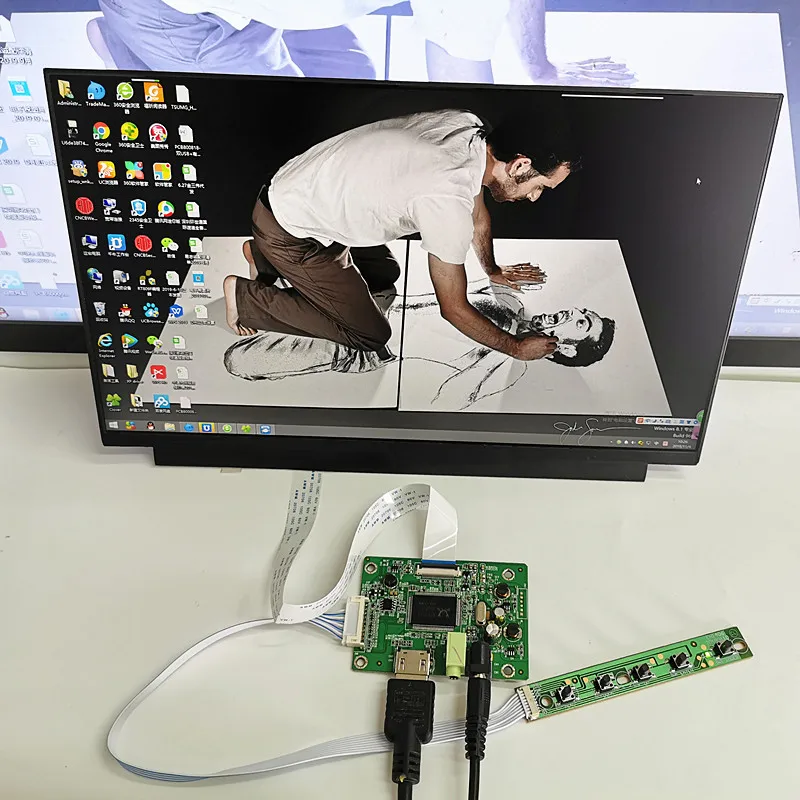 Imagem -03 - Kit de Módulo de Toque Capacitivo com Display de 13.3 Polegadas 1920x1080 Ips Hdmi Lcd Módulo Carro Raspberry pi Monitor de Toque Capacitivo de 10 Pontos