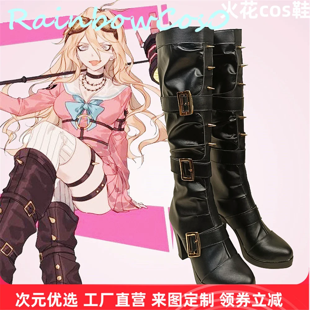 Danganronpa V3: ฆ่า Harmony Miu Iruma คอสเพลย์รองเท้ารองเท้าเกมอะนิเมะฮาโลวีนคริสต์มาส RainbowCos0 W1805