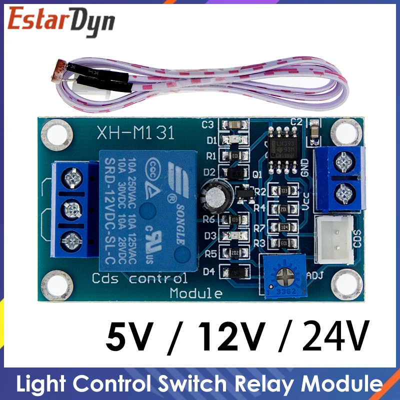 XH-M131 DC 5V 12V 24V 10A Light Control Switch Photoresistor Relay Module Detection Sensor brightness Automatic Control Module