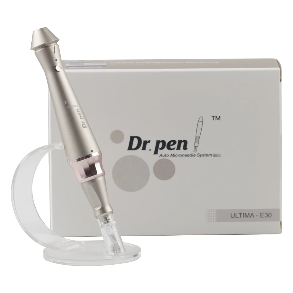 Derma elétrica sem fio Rolling Pen, Microneedling Derma Pen, Tratamento de Cuidados com a pele, Ultima Dr.pen E30, dourado