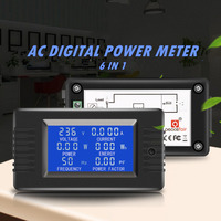 ELING AC Voltmeter Ammeter Energy Frequency 6 in 1 Digital Power Smart Meter Electricity Voltage Watt Kwh 220V 5A, 10A, 100A