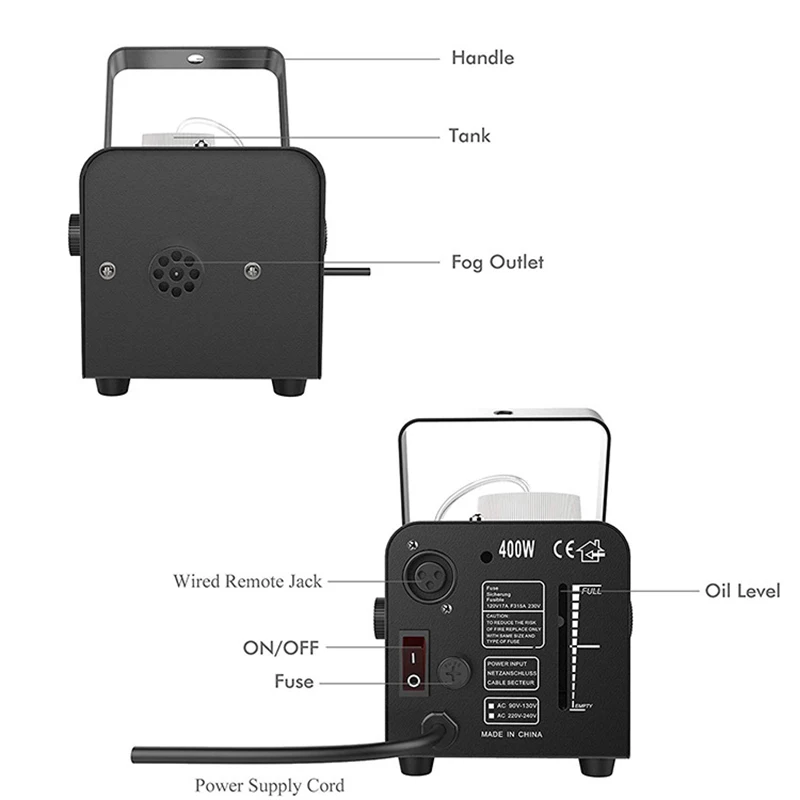 Imagem -05 - Máquina de Fumaça Nebulizador para Festas de Casamento com Controle Remoto e Manual Rgb 400w