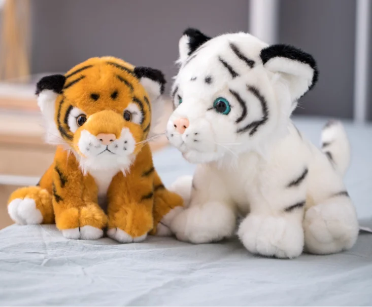 

lovely cartoon squatting tiger plush toy white or yellow tiger soft doll kids toy,birthday gift b2666