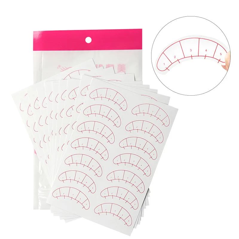 70 pairs Paper Patches eye Sticker Scale Under Eye Pads 3D Eyelash Extension training Paper Patches Eye Tips Wraps Makeup Tool