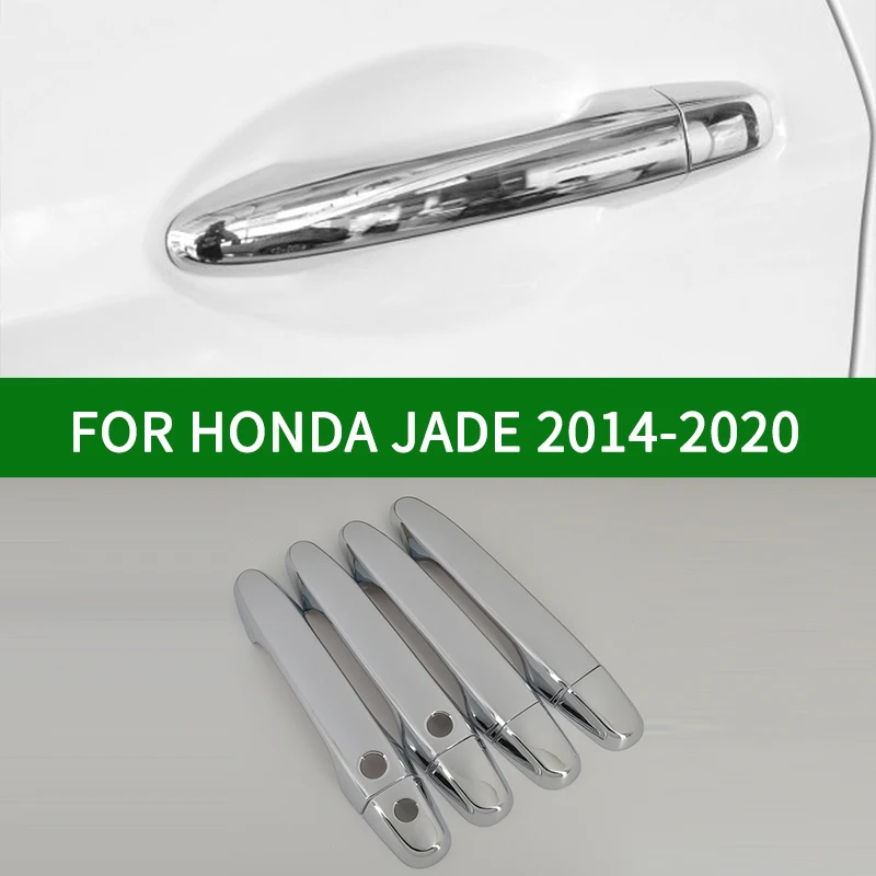 For Honda JADE 2014-2019 chrome silver Door Handle Cover Bezel Trim 2015 2016 2017 2018