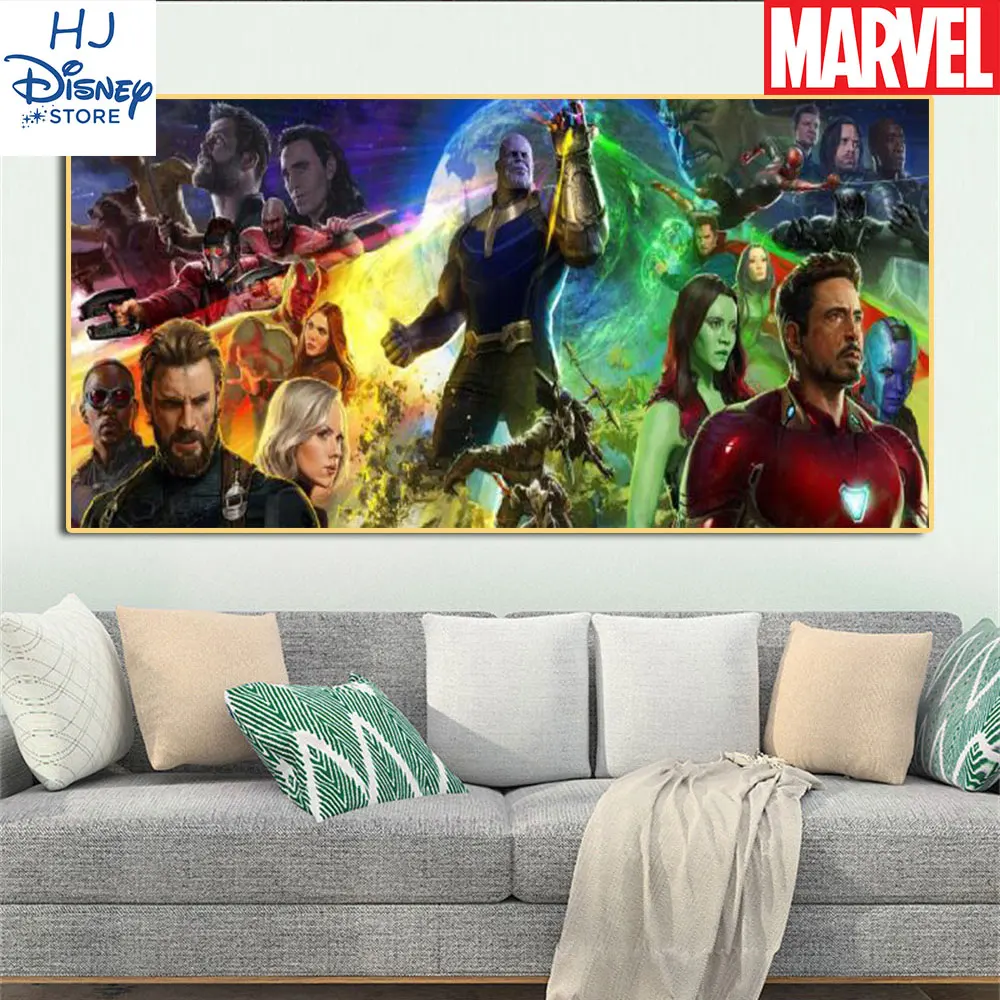 

Big Size Home Decor The Avengers Thanos Canvas Wall Art Print Painting Marvel Heroes Iron Man Posters Picture Room Decoration