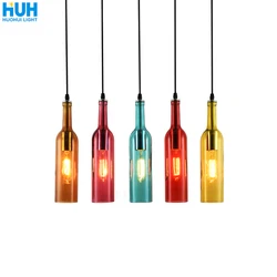 Industrial Style Retro Chandelier Personality Creative Bar Table Wine Bottle Lamp Restaurant Cafe Clothing Store Decoration