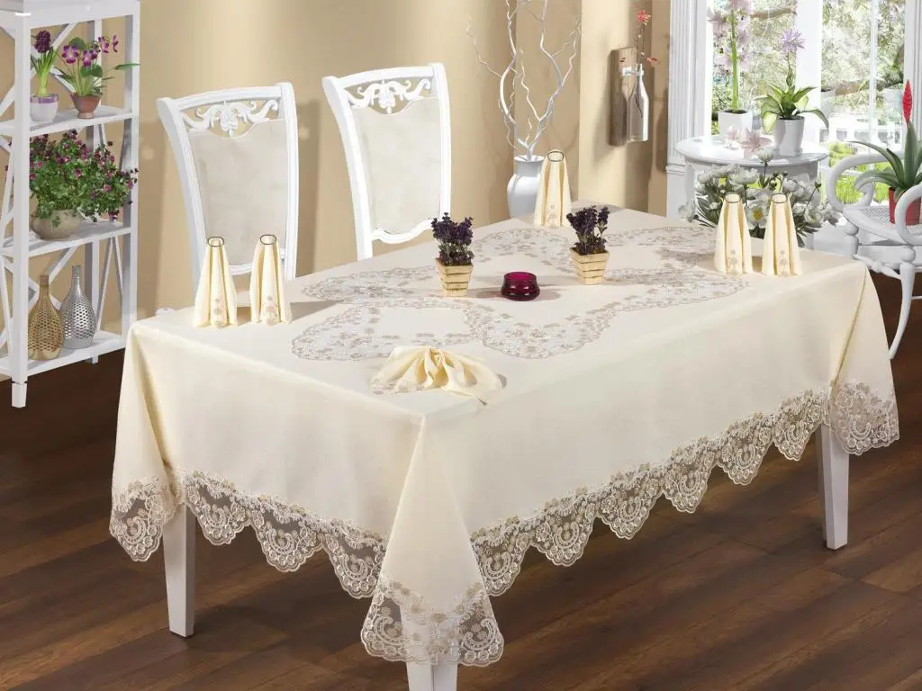 French Laced Sandy Beach Lace Dinner set-25 Piece