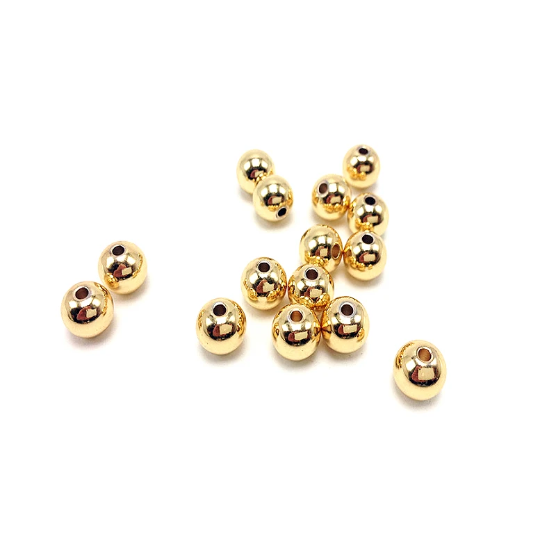 3 4 5 6 8mm Stainless Steel Rose Gold Spacer Beads Charm Loose Beads DIY Bracelets Beads for Jewelry Making fit Charm Findings