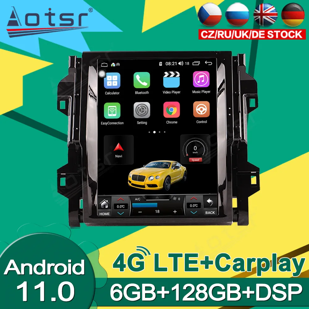 

Android 11.0 128GB Multimedia Auto Stereo Player For Toyota Fortuner 2018 - 2020 Car Radio Video Tesla GPS Navigation 2Din DPS