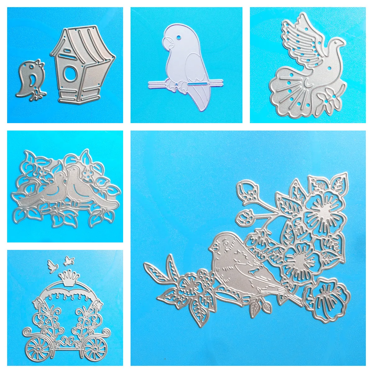 YINISE Bird Flower Metal Cutting Dies For Scrapbooking Stencils DIY Album Cards Decoration Embossing Folder Die Cuts POUNCH Tool