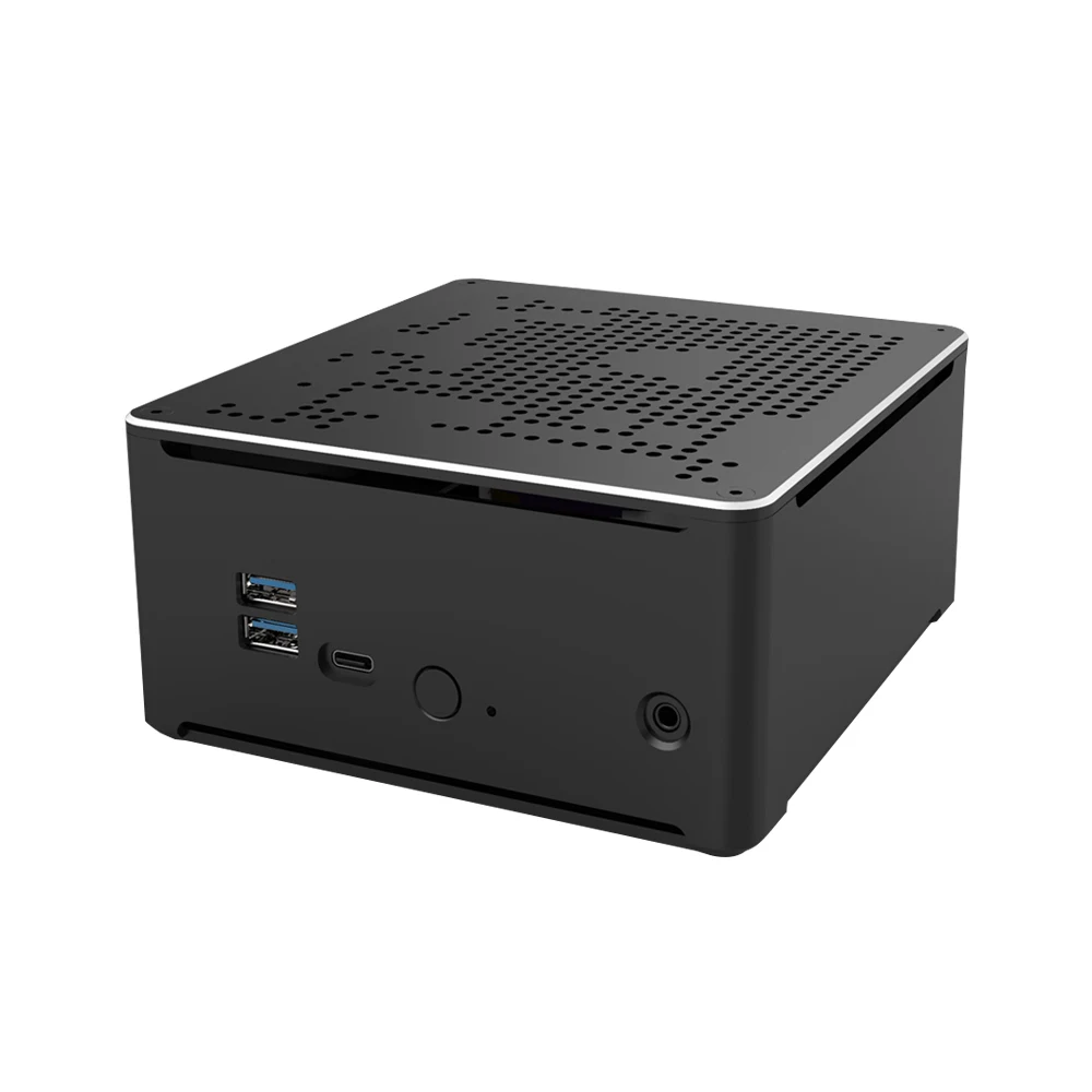 Topton servicio ODM mini pc inte i7 8750H ordenador portátil 2 * DDR4 2 * M.2 NVMe Win10 Pro 4K HTPC HD-MI Mini DP
