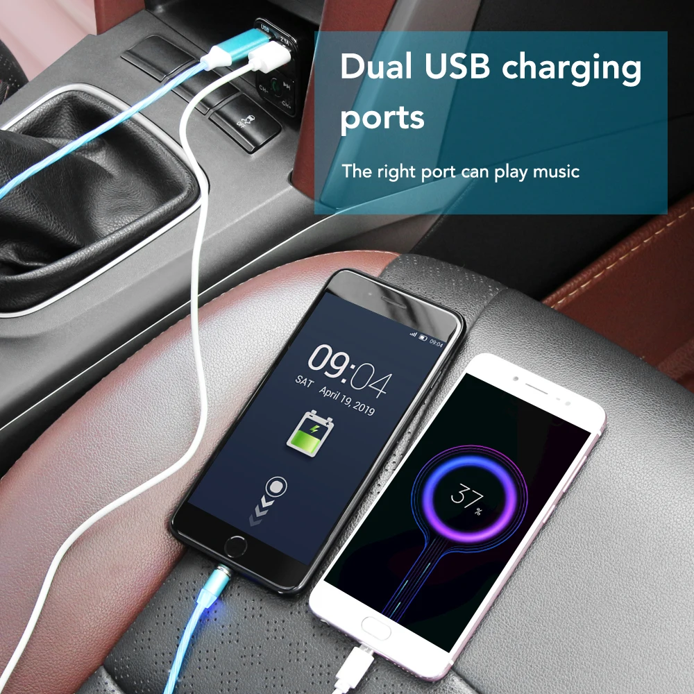 Car mp3 Handsfree Wireless Bluetooth Car Kit FM Transmitter TF Card LCD MP3 Player Dual USB 2.1A Car Charger Phone Charger