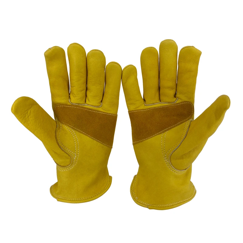 Safety Work Gloves Cowhide Leather Men\'s Driver Working Welding Gloves Safety Protective Sports MOTO Wear-resisting Glove 4021-1