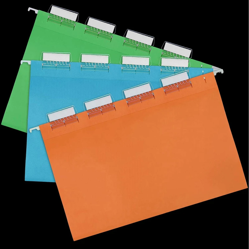 120 Sets 2 Inch Hanging Folder Tabs and Inserts for Quick Identification of Hanging Files Hanging File Inserts