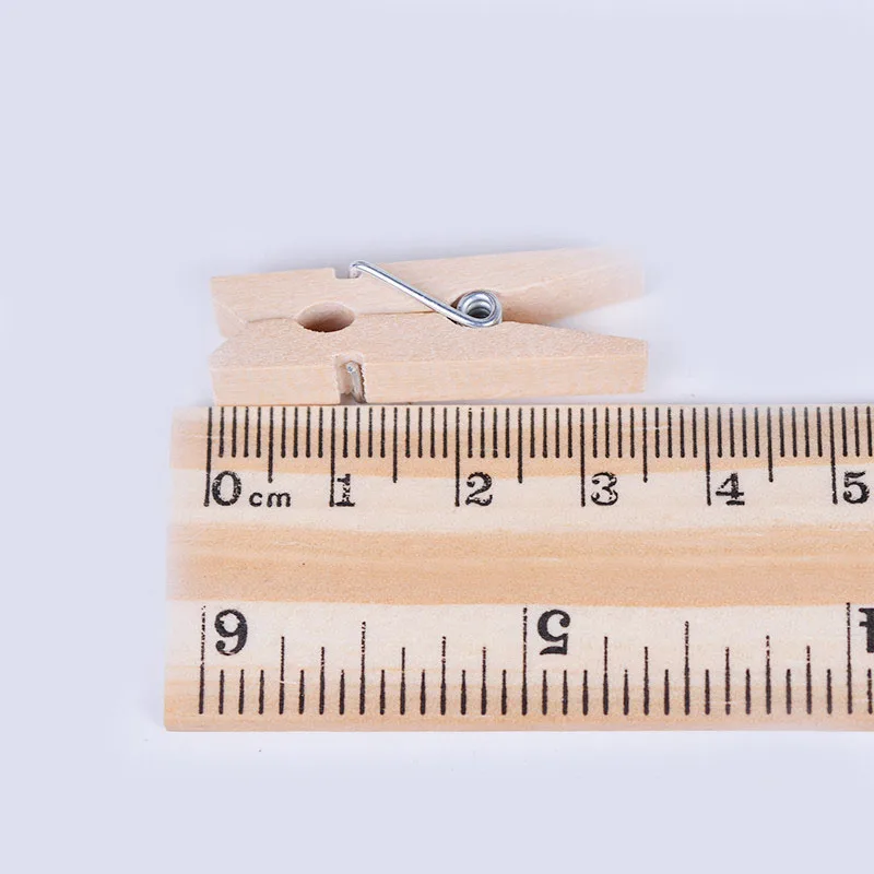 100PCS 25mm/30mm/35mm Clothes Pegs Mini Wooden Multifunction Clothespins Wood Clamps For Sewing Supplies Wooden Clips