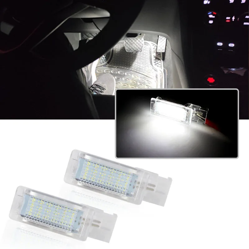 2Pcs LED Interior Footwell Light For VW Golf 5/6/7 Plus Polo Scirocco Passat B6 B7 B8 CC Tiguan Jetta Caddy Tourage Sharan EOS