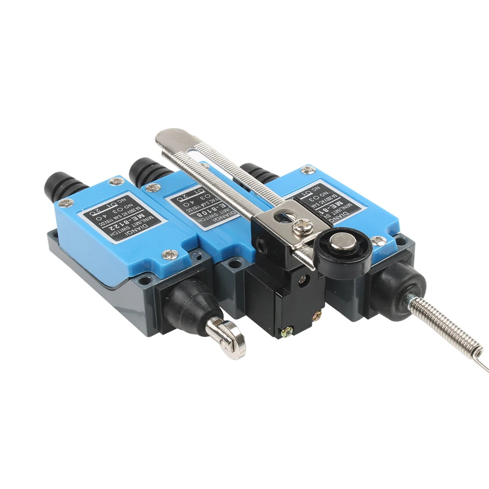 Waterproof CNC Momentary Limit Switch ME-8108 8111 8122 9101 220V Rotary Roller Lever Sealed Industrial Machine Adjustable NO NC