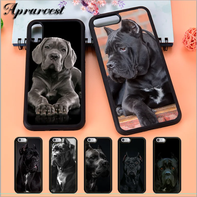 Aprarvest Italian Cane Corso Mastiff Dogs Phone Case Cover For iPhone 5 5S SE 6 6S 7 8 PLUS X XS XR MAX 11 PRO