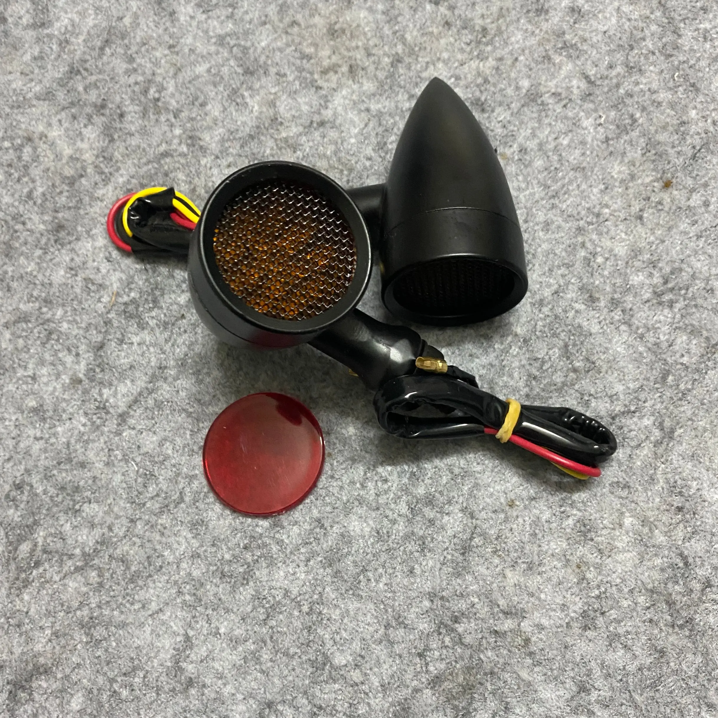 

Матовый черный дым мотоцикл пуля указатель поворота индикаторная лампа подходит для Harley Victory Yamaha Honda Suzuki Indian Custom