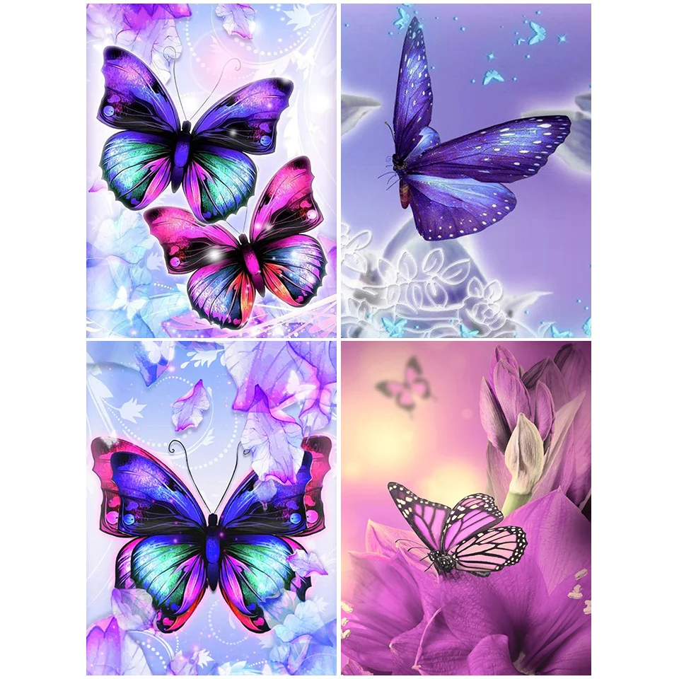 

5D DIY Diamond Painting Animals Butterfly Full Square&Round Diamond Embroidery Kit Mosaic Picture Of Rhinestones Handmade Decor