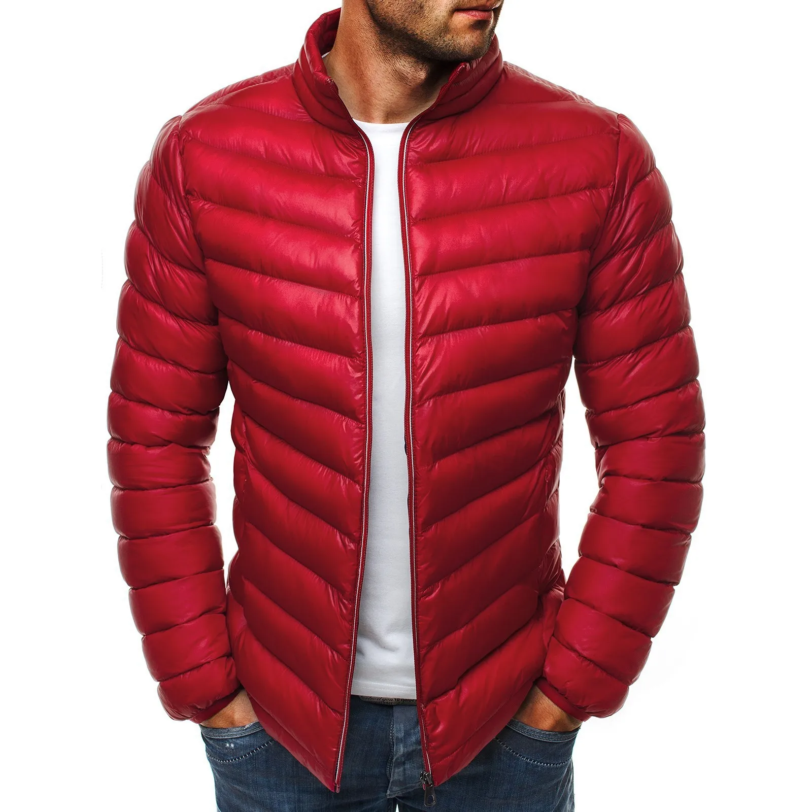 Chaqueta de invierno para hombre, abrigo superior de 6 colores, cálido, informal, ajustado, para estudiantes, parkas