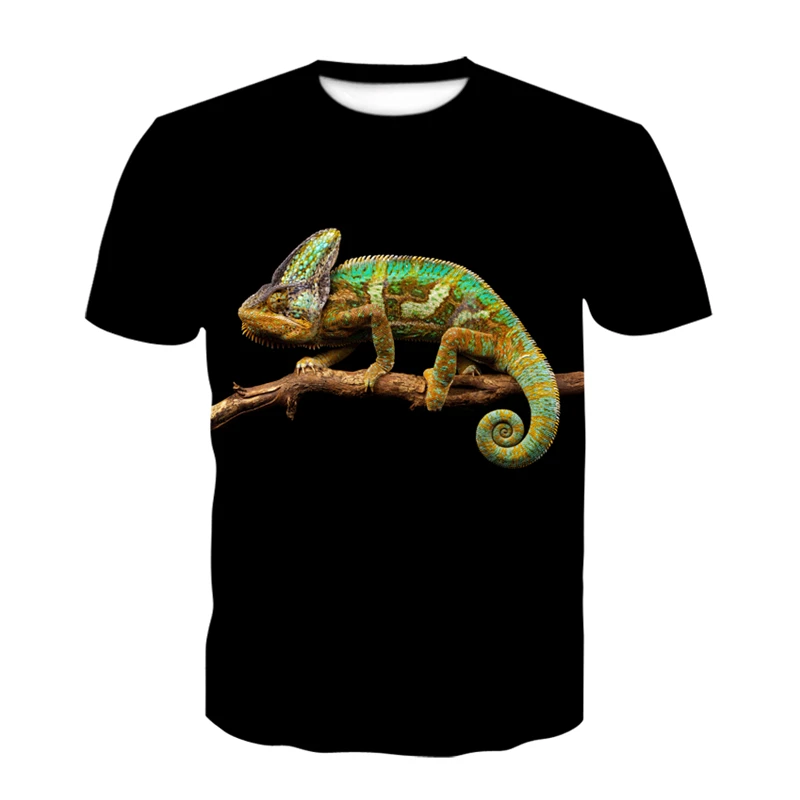 Lizard Snake Printed T shirts Men 3d T-shirts Drop Ship Top Tee Short Sleeve Camiseta Round Neck Tshirt Fashion Casual