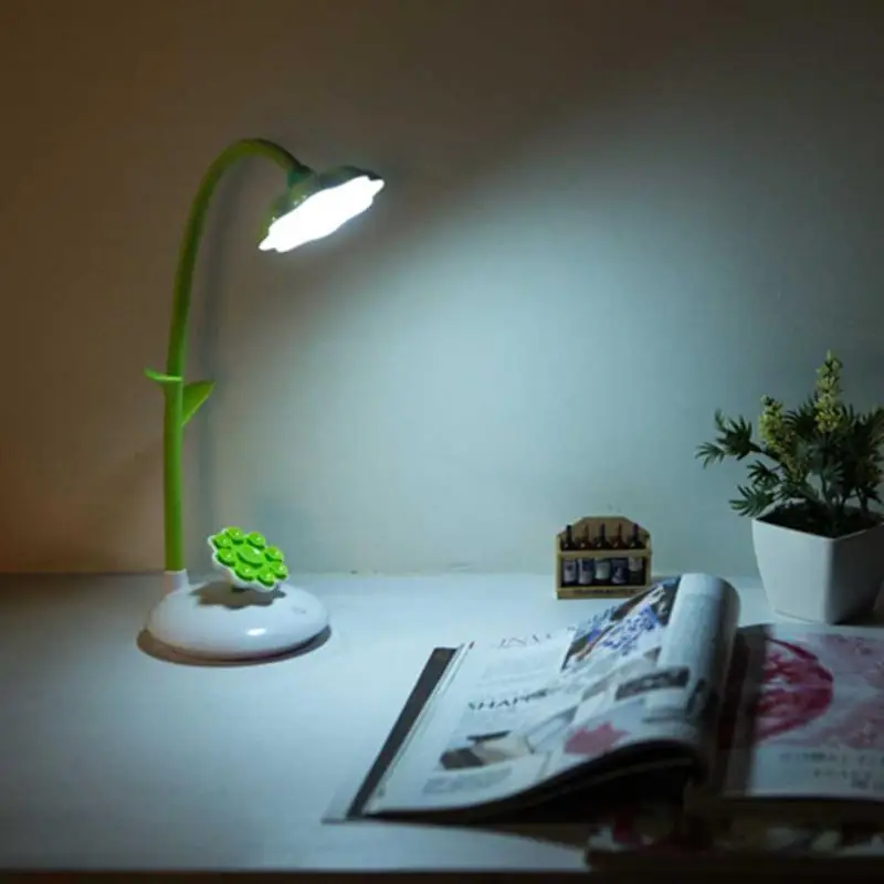 USB led table lamp 360 degree rotatable reading book table lamp desktop eye night light with phone bracket