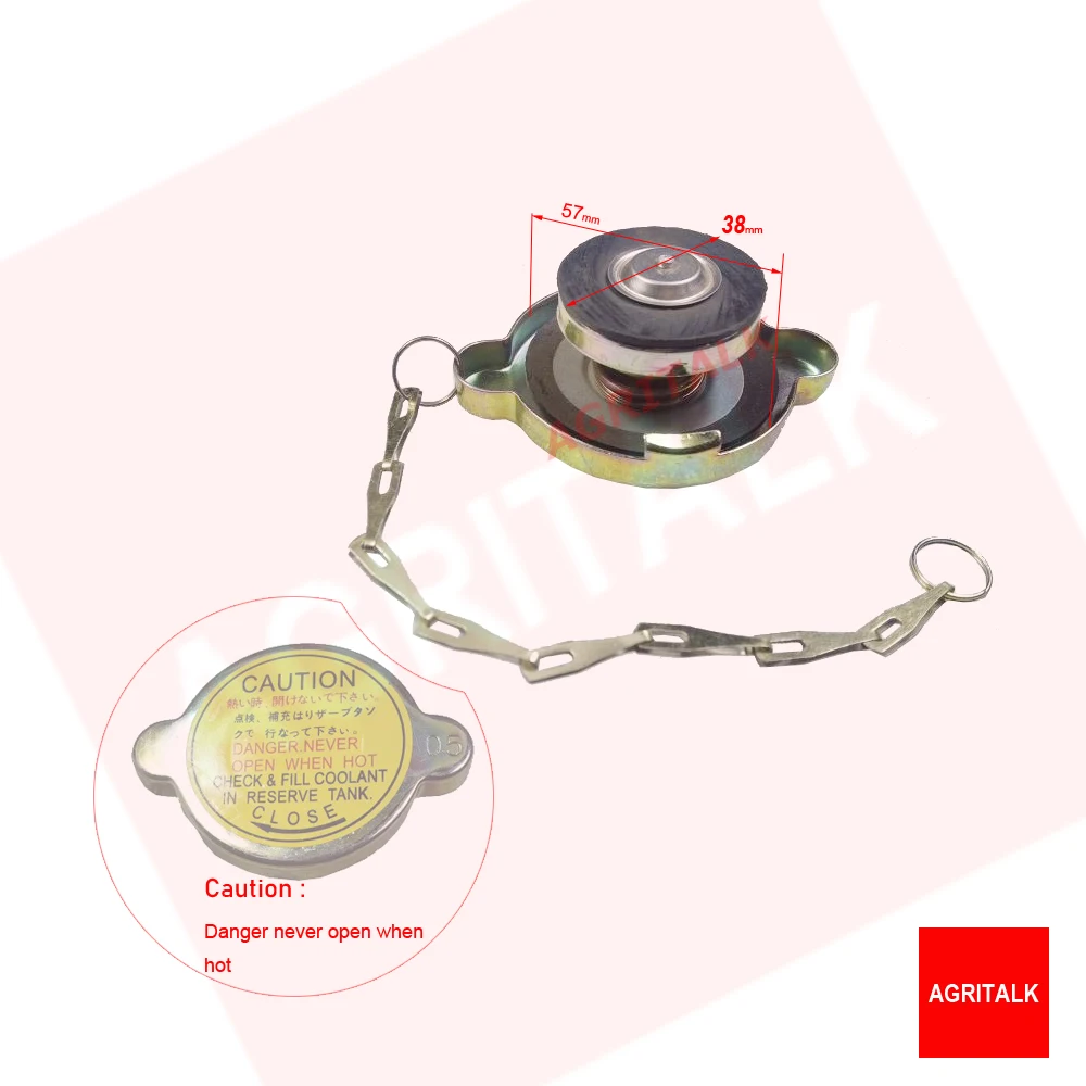 

Radiator cap for Foton Lovol tractor like FT804 / TG1204 / TG1254, part number: