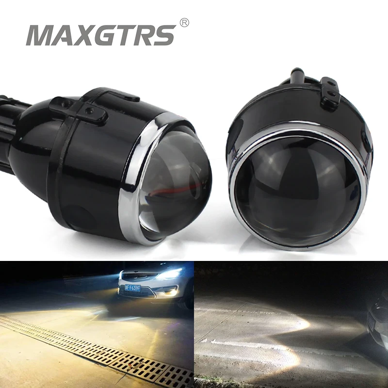 2x 2.5 inch 3 inch Car Bi Xenon Projector Lens Kit H11 Bulbs Crystal Clear Fog HID/LED Lights Dedicated For Toyota Corolla Ford